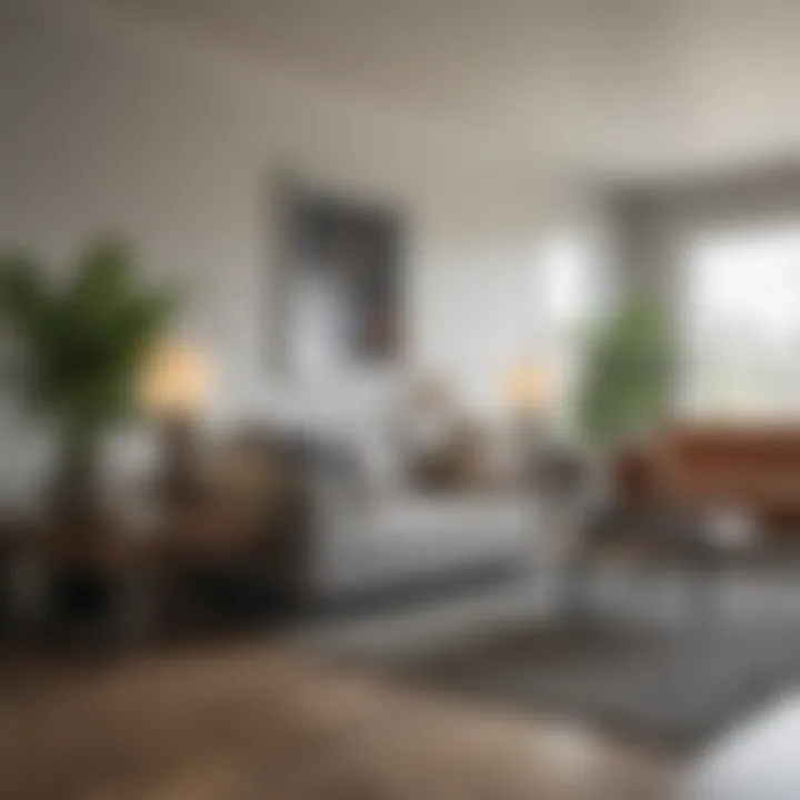 Trendy apartment interior featuring modern decor