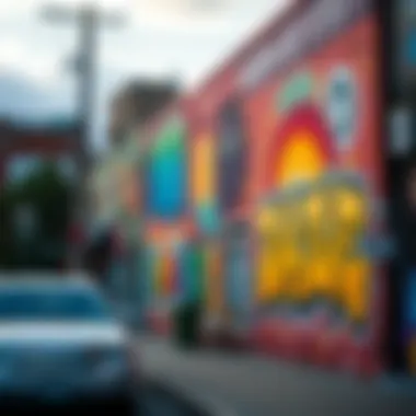 Artistic Expression in Alberta Arts District Colorful murals and vibrant street art in the Alberta Arts District