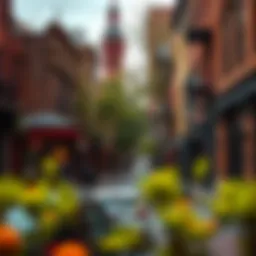 Charming streets of the Pearl District showcasing historic architecture