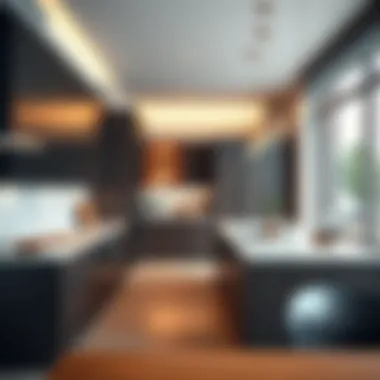 Modern kitchen featuring traditional Indian design elements