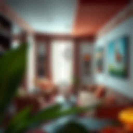 Cultural Motifs in Indian Apartments Vibrant Indian cultural motifs adorning an apartment's interior