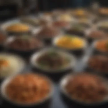 Culinary Diversity in Atlanta A close-up of diverse culinary dishes representing Atlanta's food culture.