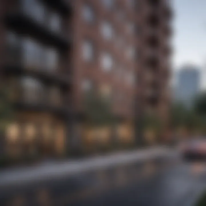 Modern apartment buildings in downtown Austin