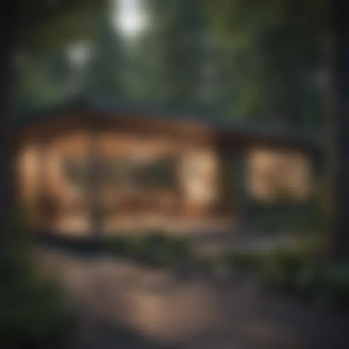 Outdoor space harmoniously integrated with natural surroundings