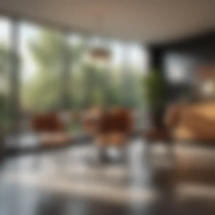 Stylish dining area featuring iconic mid-century modern chairs and table