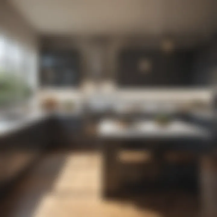 Modern kitchen design in Mira Mesa apartments