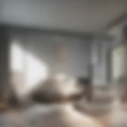 Modern living space showcasing monthly room rental