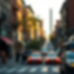 A vibrant street scene showcasing the cultural essence of Washington, D.C.