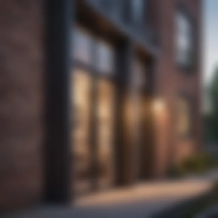 Architectural details of a one bedroom apartment building