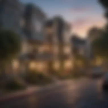 Neighborhood Charm in the Bay Area View of a vibrant neighborhood surrounding one bedroom apartments
