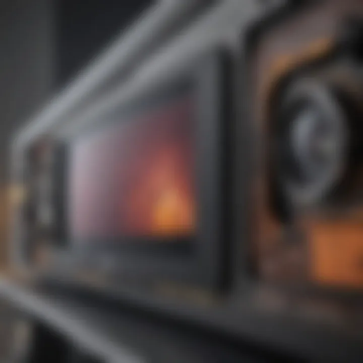 A close-up view of the advanced technology used in paper thin TVs