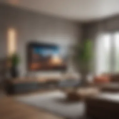 Future Trends in Display Technology Illustration of future trends in display technology and integration in homes