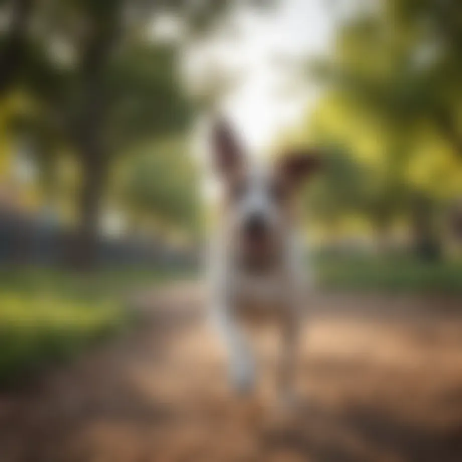 A scenic park in Denver featuring a dog playing fetch