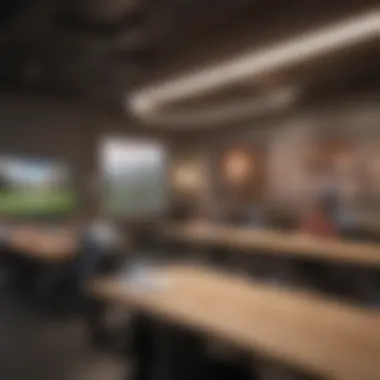 Students engaging in an interactive classroom environment