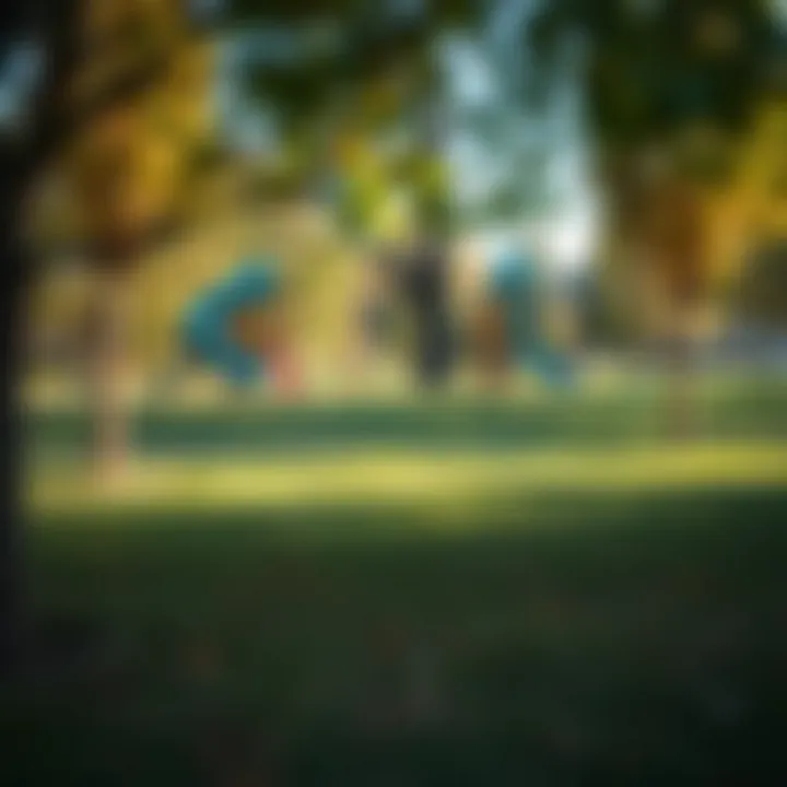 Family-friendly park with playground and open green space