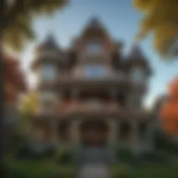 Exterior view of a stunning Queen Anne house showcasing intricate woodwork and vibrant colors