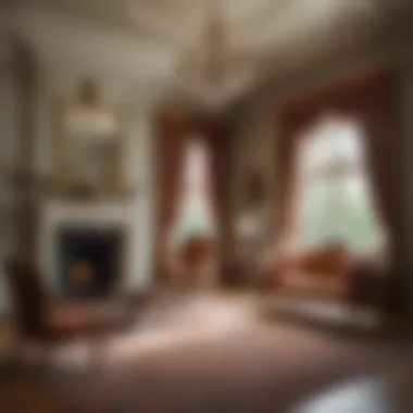 Luxurious Interior Design Elegant interior of a Queen Anne house featuring ornate details and vintage furnishings