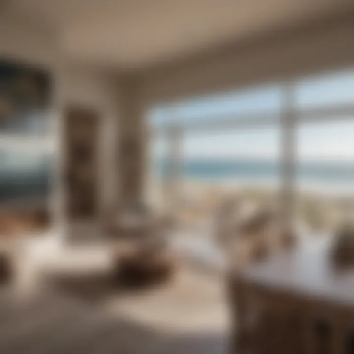 Cozy beachfront rental highlighting charming decor and ocean views