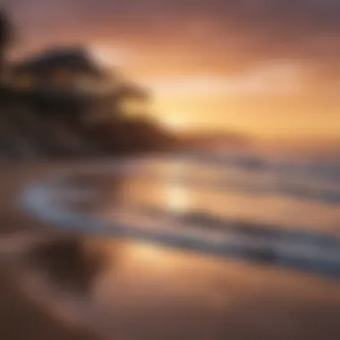 Captivating Sunset Over the Coast Captivating sunset over Pacific Beach, illustrating the coastal lifestyle