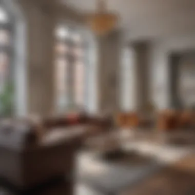 Luxurious apartment interior within the Flatiron Building highlighting modern design