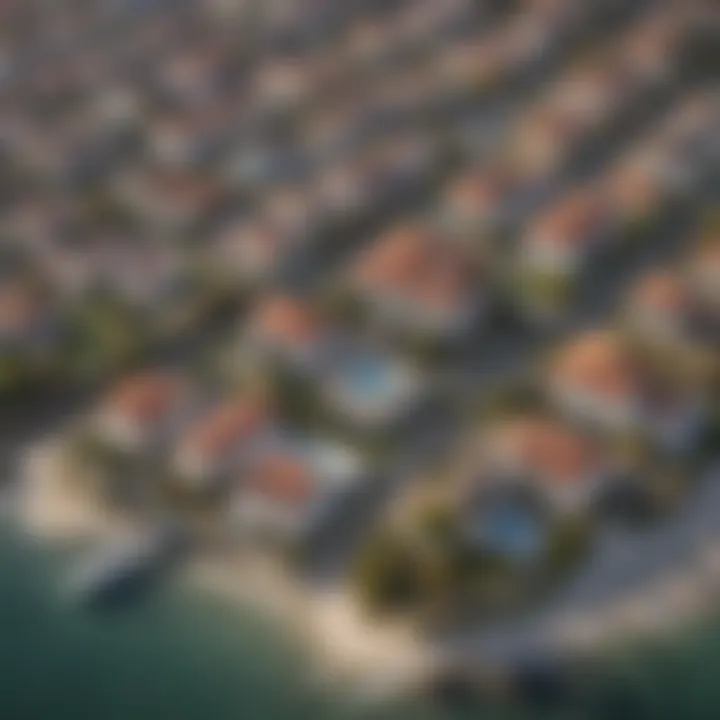 An aerial view of Coronado Island highlighting the rental properties available