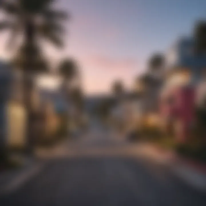 Vibrant neighborhood scene in West Hollywood