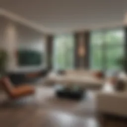 Luxurious living room showcasing modern decor