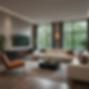 Modern Living Room in Buckhead Luxurious living room showcasing modern decor