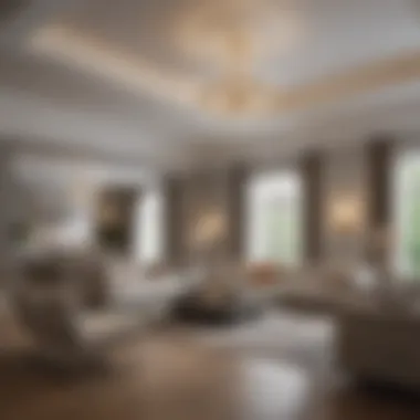 Luxurious Living Space in a Seven-Bedroom House Luxurious living space showcasing a seven-bedroom house interior