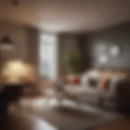 Stylish studio apartment interior with modern decor