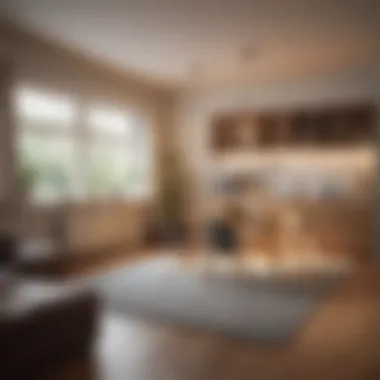 Open Layout Design of a Studio Apartment Stylish studio apartment showcasing open layout
