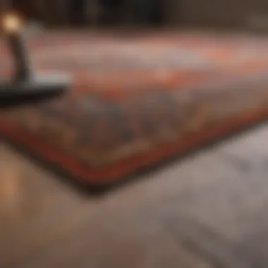 Transformative Results of DIY Rug Cleaning Before and after comparison of cleaned area rug