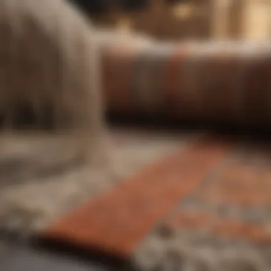 Close-up of rug fibers being cleaned