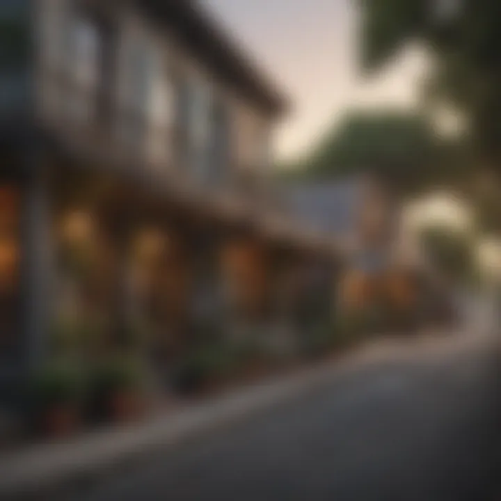 Charming streets in a historic neighborhood with cafes and local shops