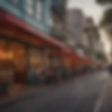 Bustling streets filled with local cafes and shops in the Mission District