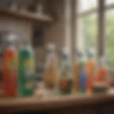 An array of cleaning products on display