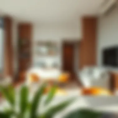 Amenities overview in a well-furnished rental apartment