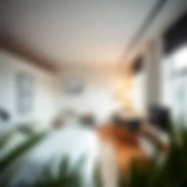 Modern studio apartment showcasing optimal space utilization