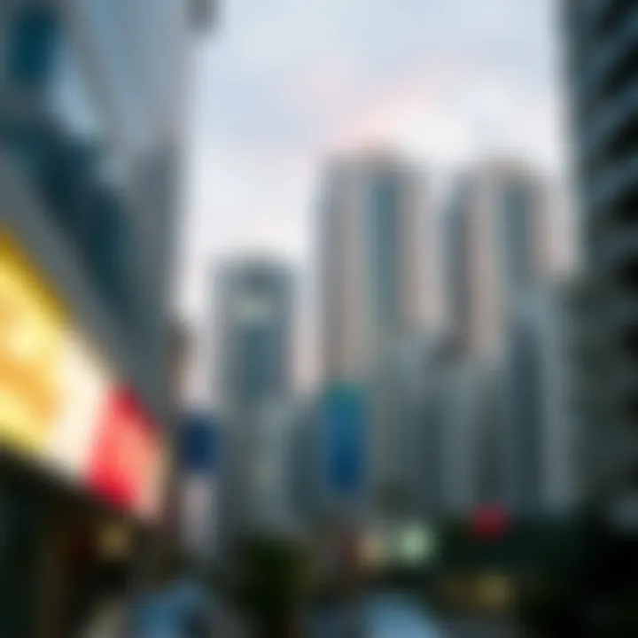 Dynamic urban landscape highlighting location preferences