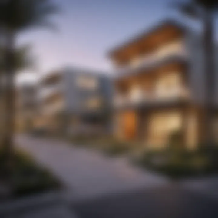 Modern housing developments showcasing contemporary design
