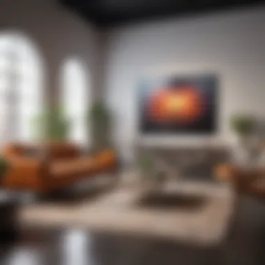 Contemporary Design Elements in a Studio Brightly decorated studio room with contemporary design elements