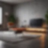 Minimalist studio room with multifunctional furniture
