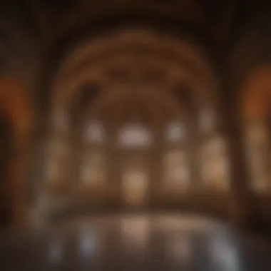 Interior of the temple highlighting intricate design details