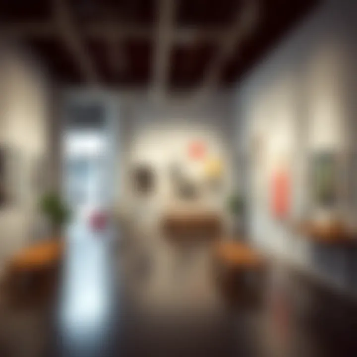 An art gallery in Brooklyn featuring contemporary artworks and installations