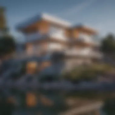Panoramic view of Silver Lake showcasing its unique architecture