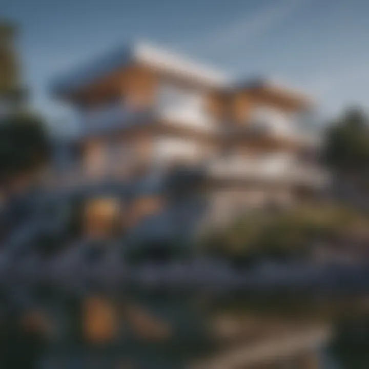 Panoramic view of Silver Lake showcasing its unique architecture