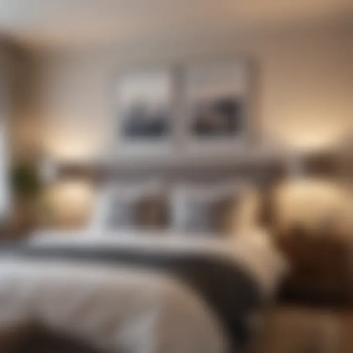 A welcoming bedroom setup with decorative touches