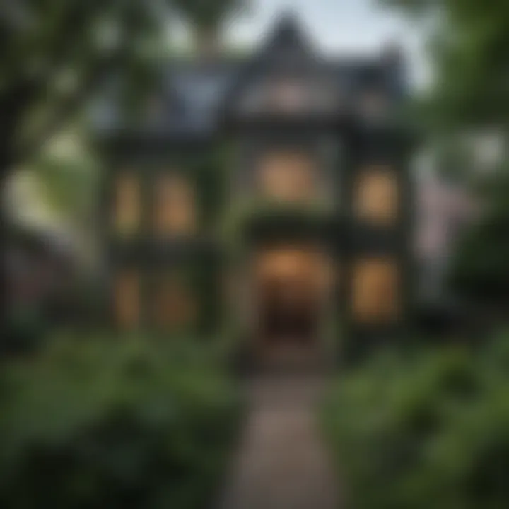 View of Roosevelt Island House against a backdrop of lush greenery