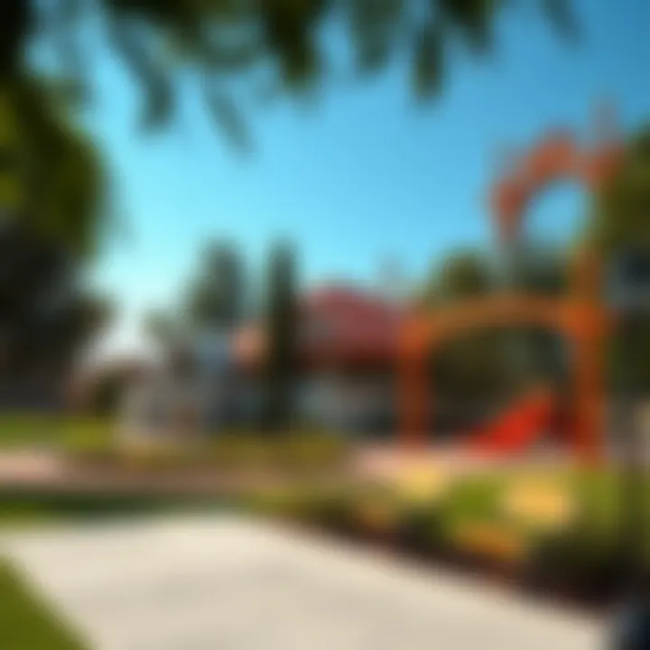 Community Park with Recreational Amenities A local park featuring recreational facilities and community gathering areas