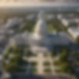 Aerial view of the United States Capitol building